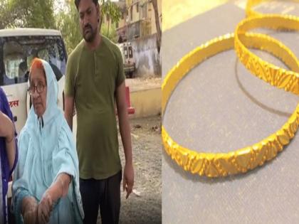 The old woman's mouth was taped and the gold bangels were looted and stabbed | वृद्ध महिलेच्या तोंडाला चिकटपट्टी लावून सोन्याच्या बांगड्या लुटल्या अन् चाकूने भोसकले