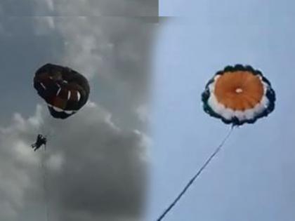 Three Fall from Mid-air After Parachute Takes Turn During Para Sailing in Daman, three injured | थरकाप उडवणारा व्हिडीओ! पॅरासेलिंगदरम्यान पॅराशूट टर्न घेताच ३ जण खाली कोसळले अन्...