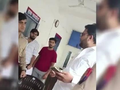 bjp leader in greater noida bjp district president created ruckus in police station to get worker released | "इन्स्पेक्टर, तुमचं डोकं ठिकाण्यावर नाही"; भाजपा नेत्याची पोलीस ठाण्यात मुजोरी, केली शिवीगाळ