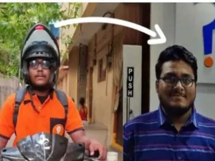 food delivery boy turned software engineer success story went viral on social media | प्रेरणादायी! फूड डिलिव्हरी बॉय झाला सॉफ्टवेअर इंजिनीअर; तुफान व्हायरल होतेय सक्सेस स्टोरी 