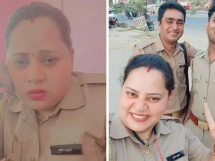 Done suspension! Video made by a female constable in uniform on the song 'Hero Tu Mera Hero Hai' | झालं ना निलंबन! 'हीरो तू मेरा हीरो है' या गाण्यावर महिला कॉन्स्टेबलने वर्दीत बनवला व्हिडिओ