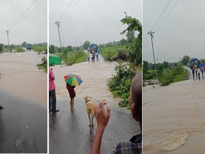 The bus was stranded in torrential rains; The life of the passenger along with the driver-carrier was hanging | मुसळधार पावसात बस पूरात अडकली; चालक-वाहकासह प्रवाशांचा जीव टांगणीला