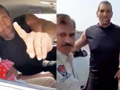 The great khali slapping a toll worker viral video of khali and toll workers arguing wwe indian star khali | The Great Khali: 'द ग्रेट खली'ने टोल प्लाझावर घातला गोंधळ, कर्मचाऱ्याच्या मारली कानाखाली; VIDEO