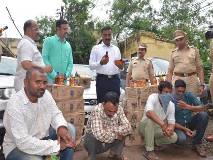 Sale of foreign liquor brought from Diu-Daman in Aurangabad; raid of 'Excise' dept in three places | दीव-दमणहून आणलेल्या विदेशी दारूची औरंगाबादेत विक्री; 'एक्साईज'चा तीन ठिकाणी छापा