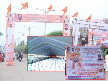 preparations in Sillod to welcome Chief Minister Eknath Shinde; Arjun Khotkar, Suresh Navle to join the Shinde group? | मुख्यमंत्र्यांच्या स्वागतासाठी सिल्लोडमध्ये जंगी तयारी; खोतकर, नवले येणार शिंदे गटात ?