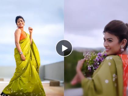 marathi actress Dhanashri Kadgaonkar share video on Brahmastra movie song Kesariya | नजाकत! धनश्रीवर चढला 'केसरिया' रंग; शेअर केला मनमोहक व्हिडीओ