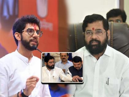 Shivsena Aaditya Thackeray Slams Eknath Shinde And Devendra Fadnavis | Aaditya Thackeray : "कधी माईक खेचला तर कधी चिठ्ठी, राज्यात 2 लोकांचं जम्बो सरकार"; आदित्य ठाकरेंचा घणाघात