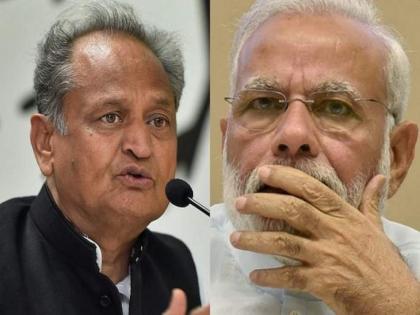 rajasthan cm Ashok Gehlot alleged money transportation in BJP office by paramilitary force trucks | Ashok Gehlot : "पोलीस आणि निमलष्करी दलाच्या ट्रकमध्ये भरुन भाजपा कार्यालयात पोहचवला जातो दोन नंबरचा पैसा"