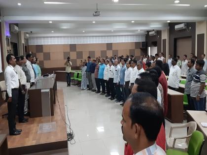 Collective singing of national anthem in the university, all departments participated | विद्यापीठात सामुहिक राष्ट्रगीत गायन उत्साहात, सर्व विभागांनी घेतला सहभाग