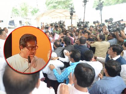 MNS chief Raj Thackeray has condemned the incident that took place on the steps of the legislature. | 'ही यूपी-बिहारकेड वाटचाल'; विधिमंडळाच्या पायऱ्यांवर घडलेल्या घटनेचा राज ठाकरेंकडून निषेध