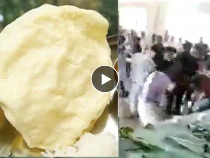 brawl at kerala wedding over papad watch shocking viral video | Video - तुफान राडा! पापडासाठी लग्नात वर-वधू पक्ष भिडले; एकमेकांच्या जीवावर उठले, 6 जखमी