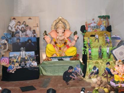 Ganeshotsav 2022 one Ganpati in 22 villages in Alibag | Ganeshotsav 2022 : 22 गावांमध्ये 'एक गाव एक गणपती'; धूमधडाक्यात साजरा होतो गणेशोत्सव