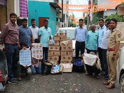 Excise seizes stock of fake liquor, seizes worth eight lakhs | एक्साईजने बनावट दारुचा साठा पकडला, आठ लाखाचा मुद्देमाल जप्त