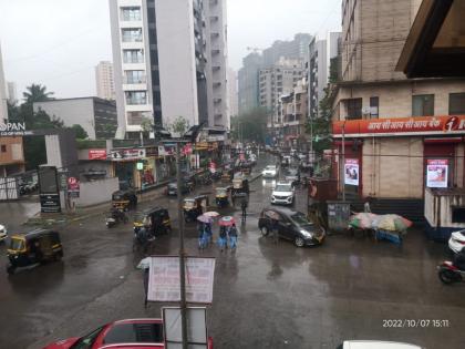 Heavy rainfall in Thane, 16.57 mm rainfall recorded in three hours | ठाण्यात पावसाची दमदार हजेरी, तीन तासात १६.५७ मिमी पावसाची नोंद