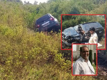 A car crashes off a bridge at a dangerous curve; The businessman died, three members of the family were seriously injured | धोकादायक वळणावर कार पुलावरून कोसळली; व्यापाऱ्याचा मृत्यू, कुटुंबातील तिघे गंभीर जखमी