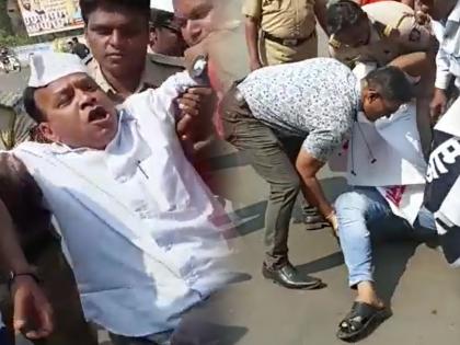 Bhandara city hunger strike protesters arrested | भंडारा शहरातील उपोषण मंडप हटविला, उपोषणकर्त्या आंदोलकांना अटक