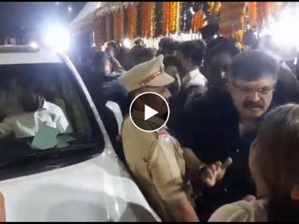 NCP MLa Jitendra Awhad Video: Jitendra Awhad accused of molestation; The video of the incident came out, what exactly happened in Thane Last night? in Front of Eknath Shinde, Police Officers | Jitendra Awhad Video: जितेंद्र आव्हाडांवर विनयभंगाचा आरोप; घटनेचा व्हिडीओ समोर आला, नेमके काय? 