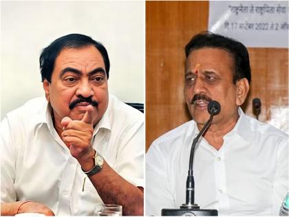 Eknath Khadse Slams Girish Mahajan Over his son statement | "माझा परिवार दुखावला, मुलगी रडत होती, सुनेलाही धक्का बसला"; मुलावरून एकनाथ खडसे भावूक