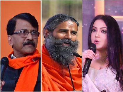 MP Sanjay Raut said that Yogaguru Ramdev Baba's statement is shameful. | अमृता फडणवीस काहीच बोलल्या नाही; असं बोलणाऱ्यांच्या कानाखाली मारायला हवं- संजय राऊत