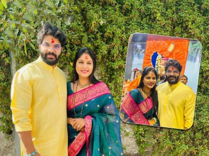 Akshaya Deodhar-Hardik Joshi: Pathakbai and Ranada ride to Devdarshan after marriage, photo goes viral | Akshaya Deodhar-Hardik Joshi : लग्नानंतर पाठकबाई आणि राणादाची स्वारी निघाली देवदर्शनाला, फोटो व्हायरल