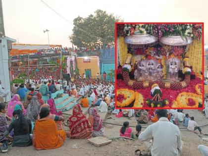 Shanijanmatsava celebration at Rakshasbhuvan; Devotees took darshan in cheers | राक्षसभुवन येथे शनिजन्मोत्सव सोहळा उत्साहात; जयघोषात घेतले भाविकांनी दर्शन