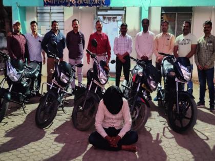 In Latur one arrested with 5 two-wheelers; Five crimes were solved | लातुरात ५ दुचाकीसह एक जाळ्यात; पाच गुन्ह्यांचा झाला उलगडा