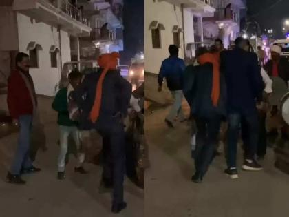 groom friend died in barat while dancing did not wake up after falling on ground watch video | हृदयद्रावक! लग्न सोहळ्यात विपरित घडलं, नाचताना मृत्यूने गाठलं अन्...; कॅमेऱ्यात कैद झाला 'मृत्यू'