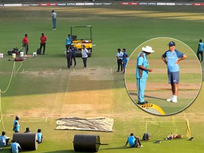 India vs Australia,1st Test: Rahul Dravid's displeasure and immediate change of pitch; The camera position has also changed! | India vs Australia,1st Test: राहुल द्रविडची नाराजी अन् तात्काळ केला खेळपट्टीत बदल; कॅमेऱ्याची पोझिशनदेखील बदलली!