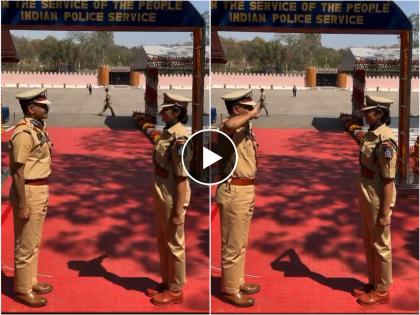 daughter saluted ips father by becoming ips video went viral people said what a moment | सोनेरी क्षण! IPS वडिलांना मुलीने थेट IPS होऊन केलं सॅल्यूट; बाप-लेकीचा हृदयस्पर्शी Video