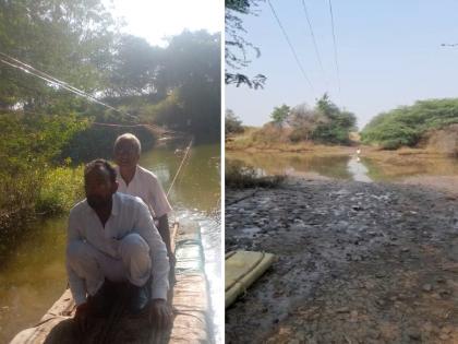 It is also difficult to go to the farm and work on the bridge, after all the water is released from the Dhalegaon Dam | शेतात जाणे अन् पुलाचे काम करणेही अवघड, अखेर ढालेगाव बंधाऱ्यातून पाण्याचा विसर्ग