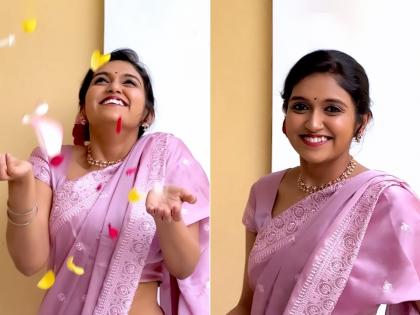 marathi actress rinku rajguru share new video on instagram | Video: आई फूलों के रस में नहा के! अंगावर फुलं उधळून रिंकूने केली सोशल मीडियावर हवा