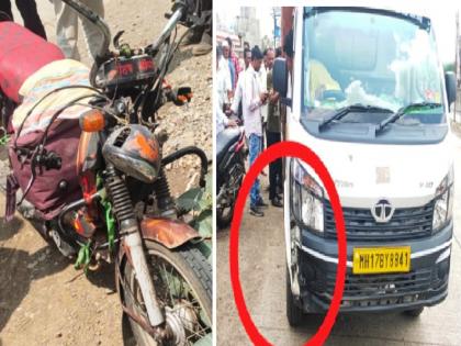 Two-wheeler collision with speeding pickup; Bike driver dies in front of his wife and children | भरधाव पिकअपची दुचाकीस धडक; दुचाकीचालकाचा पत्नी-मुलांसमोरच मृत्यू