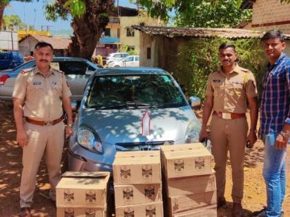 Illegal transportation of liquor from luxury car, Latur youth arrested, goods worth 6 lakh seized, sindhudurg | आलिशान कारमधून दारूची अवैध वाहतूक, लातूरमधील युवक ताब्यात, सहा लाखाचा मुद्देमाल जप्त 