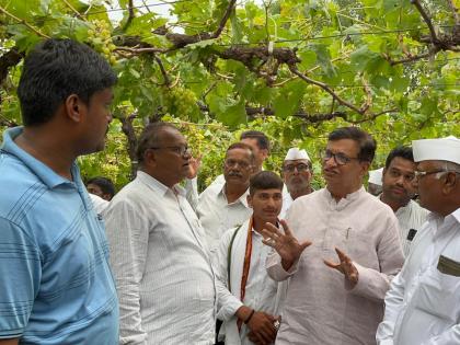 Balasaheb Thorat inspected the constituency of Radhakrishna Vikhe; Interaction with farmers | राधाकृष्ण विखेंच्या मतदारसंघात बाळासाहेब थोरातांनी केली पाहणी; शेतकऱ्यांशी साधला संवाद