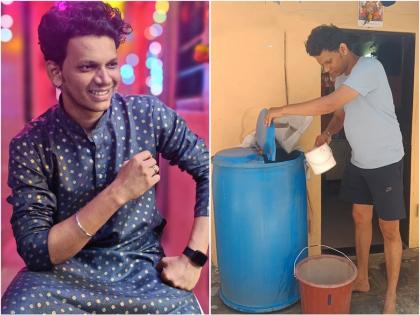 maharashtrachi hasyajatra fame actor nikhil bane shared his daily routine | 'आपला प्रत्येक दिवस असाच...'; निखील बनेनी शेअर केलं चाळीतलं लाईफ