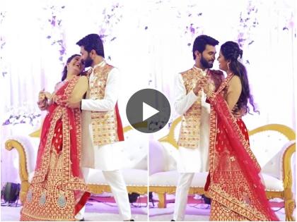 sahakutumb sahapariva actor pasha aka akash nalawde share romantic dance video | रिअल लाइफ अंजीसोबत पश्या झाला रोमॅण्टिक; लग्नाला एक महिना पूर्ण होताच शेअर केला Video