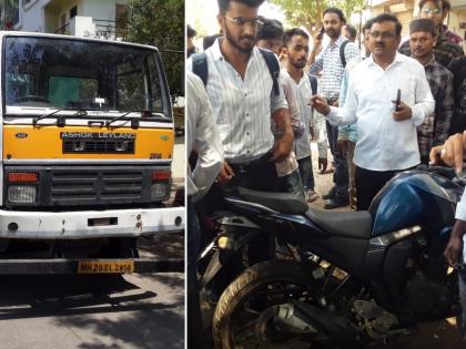 A young man died on the spot after being hit by a garbage dumper | कचरा वाहतूक करणाऱ्या डंपरच्या धडकेत तरुणाचा जागीच मृत्यू