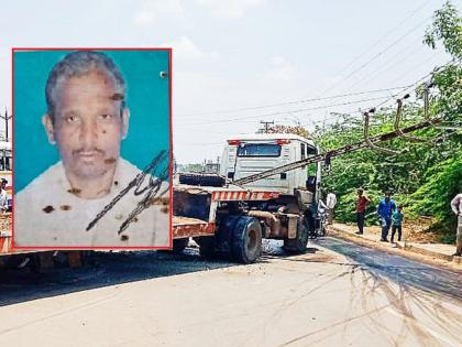 A laborer who was out of the house in search of work was crushed by an overrunning container in Paithan | हाताला काम तर नाही मिळाले जीव गेला; कामाच्या शोधार्थ निघालेल्या मजुराला कंटेनरने चिरडले