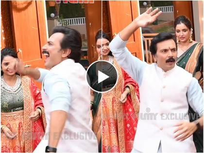 aai kuthe kay karte aniruddha dance video viral on social media | Video: अनिरुद्ध जोमात, देशमुख कोमात! ईशाच्या साखरपुड्यात अनिरुद्धने केला भन्नाट डान्स
