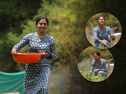 marathi actress mrunmayee deshpande mahabaleshwar house inside photos | दारापुढे शेती अन् लाकडी बांधकाम; मृण्मयी देशपांडेच्या महाबळेश्वरमधील घराची Inside झलक