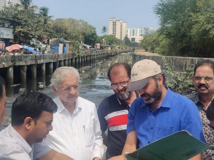 Immediately complete the remaining works of cleaning the drains in Goregaon, Subhash Desai's instruction to the municipal administration | गोरेगावातील नाले सफाईची शिल्लक कामे त्वरित पूर्ण करा, सुभाष देसाईंच्या पालिका प्रशासनाला सूचना