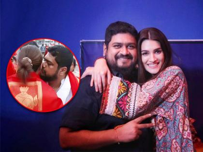 Om Raut Kisses Kriti Sanon In Front Of Tirupati Temple, Targeted By Trollers | तिरुपती मंदिरासमोर ओम राऊतनं केलं क्रिती सनॉनला Kiss, आले ट्रोलर्सच्या निशाण्यावर