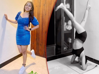 international yoga day marathi actress sayali sanjeev share yog video on instagram | कमाल! एका मिनिटात सायलीने केलं शीर्षासन; व्हिडीओ पाहून चाहते झाले थक्क