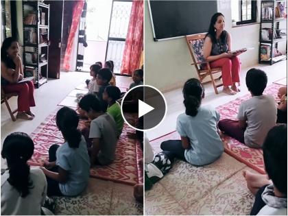 aai kuthe kay karte fame madhurani prabhulkar taught poetry to children at daughter school | अभिनेत्री असण्यासोबतच मधुराणी झाली शिक्षिका; मुलीच्या शाळेत दिले कवितेचे धडे