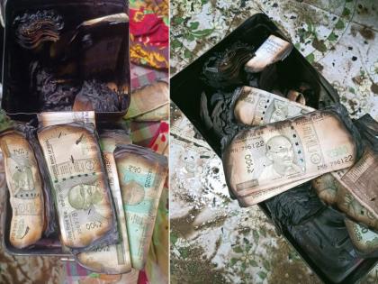 Shopkeeper's house on fire; 4 lakh notes were burnt, lakhs of groceries were also burnt | दुकानदाराच्या घराला आग; ४ लाखांच्या नोटा जळून खाक, लाखोंचा किराणाही भस्मसात