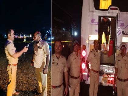 Action against 35 Travels for neglecting safety in Jalna; 236 Alcohol testing of drivers | जालन्यात सुरक्षेकडे दुर्लक्ष करणाऱ्या ३५ ट्रॅव्हल्सवर कारवाई; २३६ चालकांची मद्यपान तपासणी