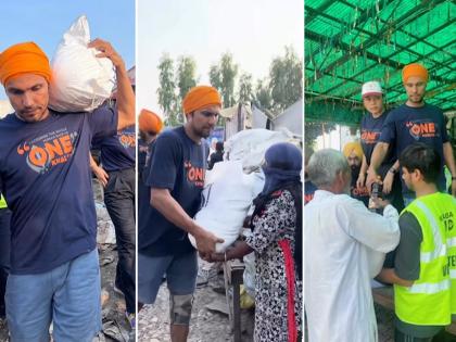 randeep hooda does seva in haryana flood affected areas distributes supplies in knee deep water | स्टारडम विसरुन अभिनेता उतरला पुराच्या पाण्यात; पूरग्रस्तांच्या घरी जाऊन करतोय मदत