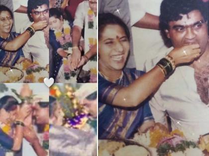 marathi actor ashok saraf and nivedita saraf wedding album | बऱ्याच वर्षांनी समोर आला अशोक -निवेदिता सराफ यांच्या लग्नाचा अल्बम; पाहा फोटो