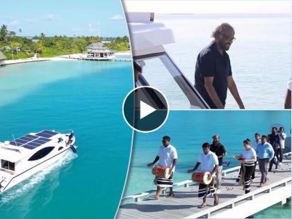 Rajinikanth reached maldives receives grand welcome there video viral | ढोलताशाच्या गजरात रजनीकांत यांचं मालदीवमध्ये भव्य स्वागत, व्हिडीओ व्हायरल