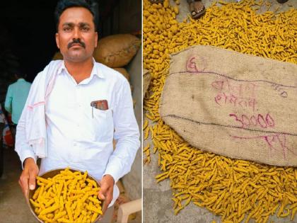 The price of turmeric in Vasmat's Mondha reached 30 thousand | वसमतच्या मोंढ्यात हळदीस सोन्याचा भाव, बीटामध्ये दर ३० हजारांवर पोहचला